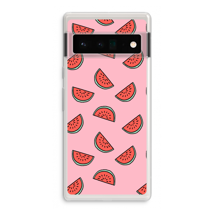 Watermeloen: Google Pixel 6 Pro Transparant Hoesje