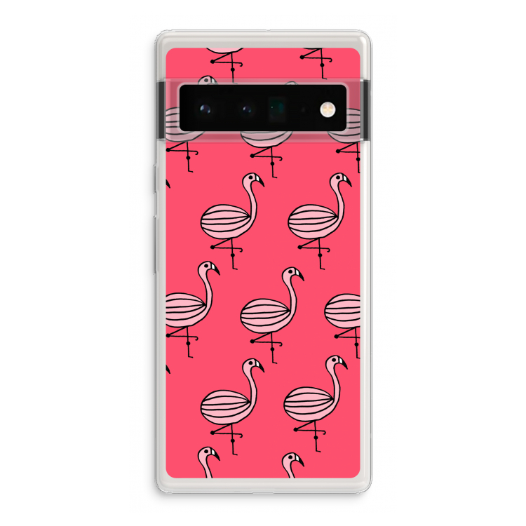 Flamingo: Google Pixel 6 Pro Transparant Hoesje
