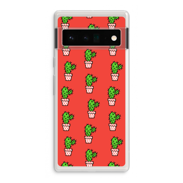 Mini cactus: Google Pixel 6 Pro Transparant Hoesje