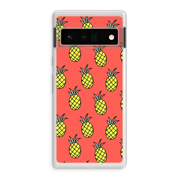 Ananas: Google Pixel 6 Pro Transparant Hoesje