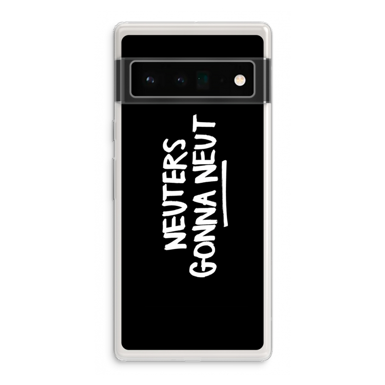 Neuters (zwart): Google Pixel 6 Pro Transparant Hoesje