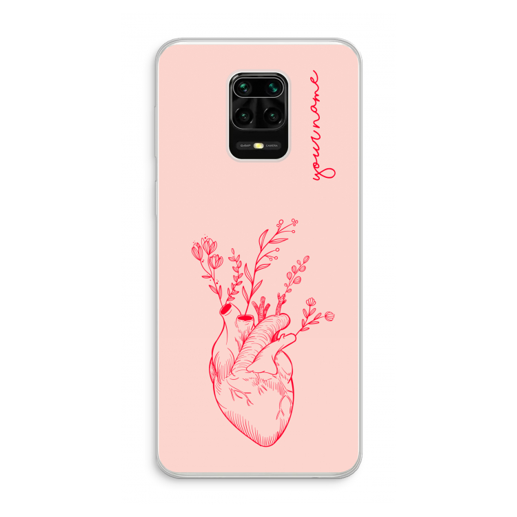 Blooming Heart: Xiaomi Redmi Note 10 Lite Transparant Hoesje
