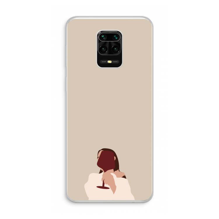 I drink wine: Xiaomi Redmi Note 10 Lite Transparant Hoesje