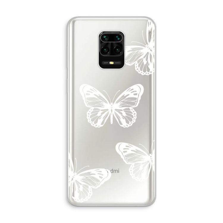 White butterfly: Xiaomi Redmi Note 10 Lite Transparant Hoesje