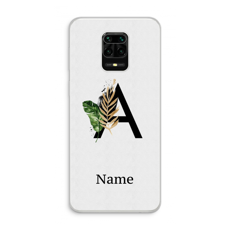 Charcoal Flora: Xiaomi Redmi Note 10 Lite Transparant Hoesje