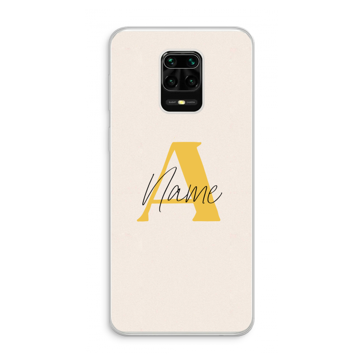 Amber Script: Xiaomi Redmi Note 10 Lite Transparant Hoesje