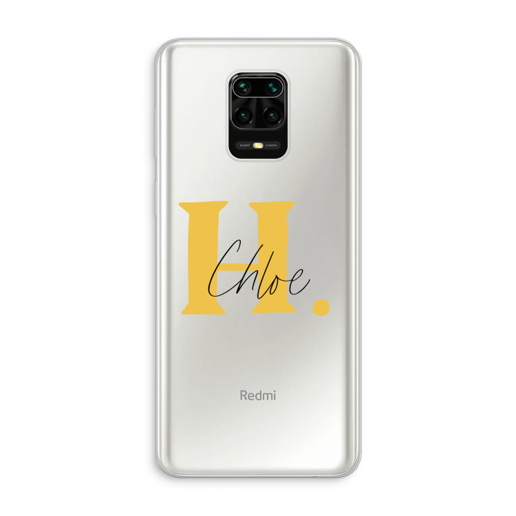 Amber Script: Xiaomi Redmi Note 10 Lite Transparant Hoesje