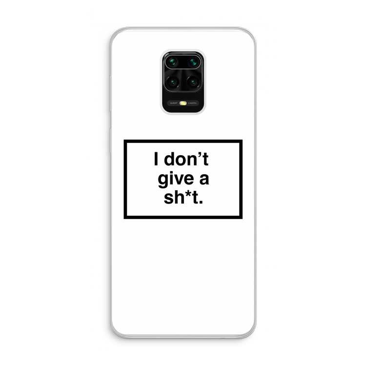 Don't give a shit: Xiaomi Redmi Note 10 Lite Transparant Hoesje