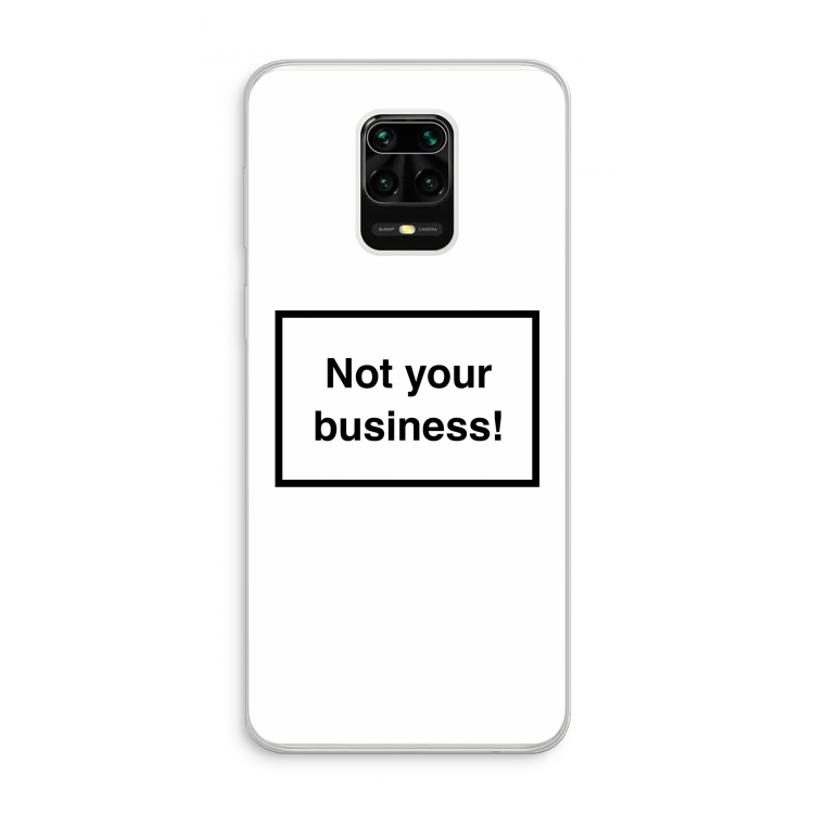 Not your business: Xiaomi Redmi Note 10 Lite Transparant Hoesje