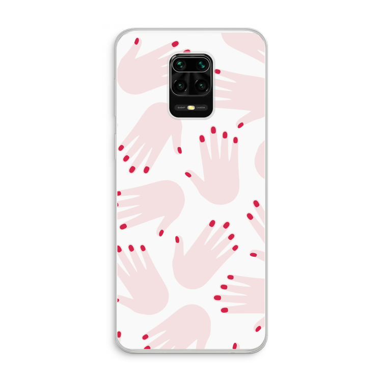 Hands pink: Xiaomi Redmi Note 10 Lite Transparant Hoesje