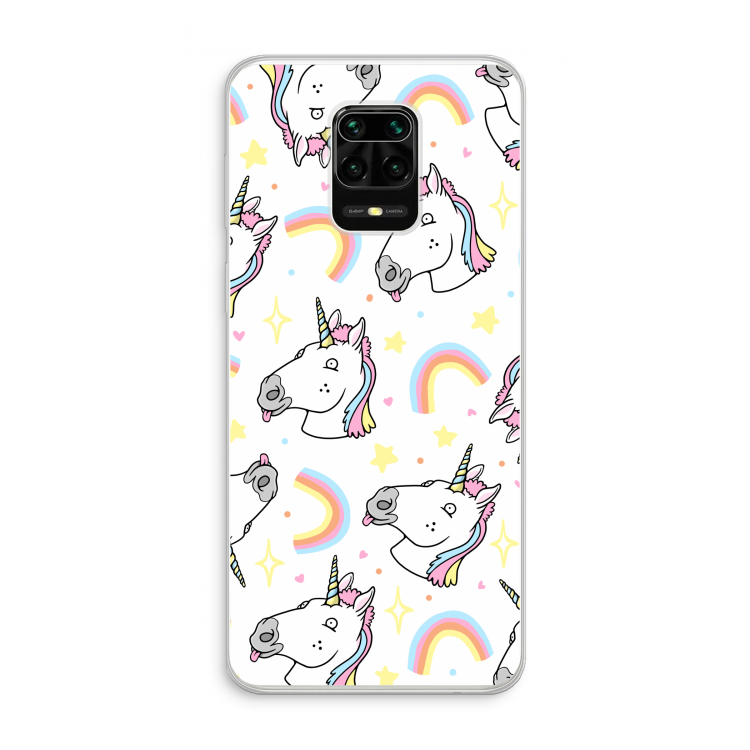 Rainbow Unicorn: Xiaomi Redmi Note 10 Lite Transparant Hoesje
