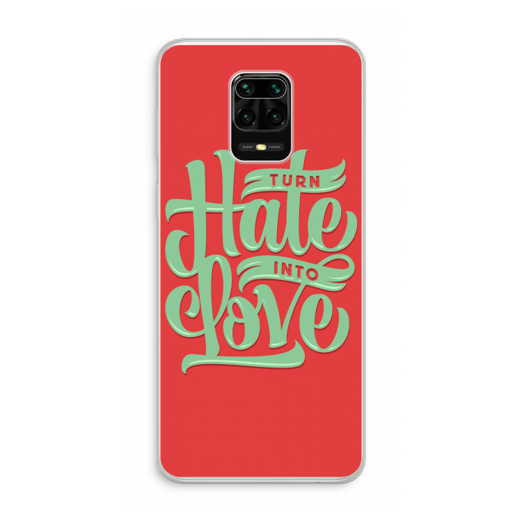 Turn hate into love: Xiaomi Redmi Note 10 Lite Transparant Hoesje