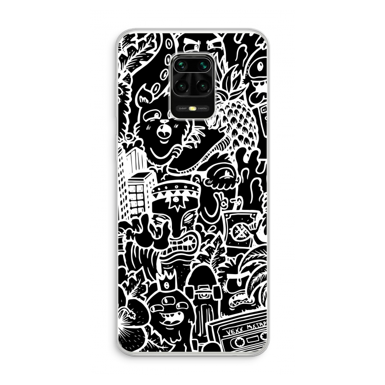 Vexx Black Mixtape: Xiaomi Redmi Note 10 Lite Transparant Hoesje
