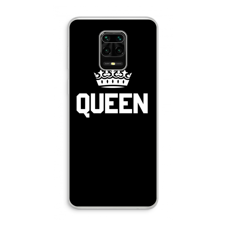 Queen zwart: Xiaomi Redmi Note 10 Lite Transparant Hoesje