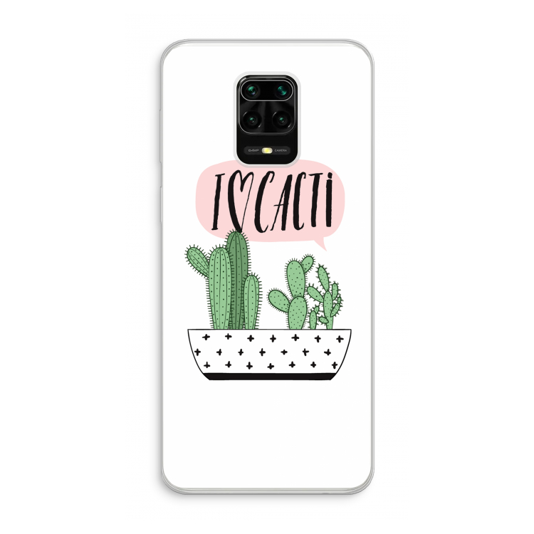 I love cacti: Xiaomi Redmi Note 10 Lite Transparant Hoesje