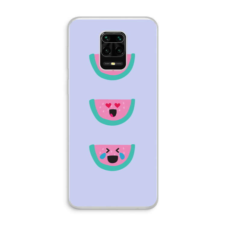Smiley watermeloen: Xiaomi Redmi Note 10 Lite Transparant Hoesje