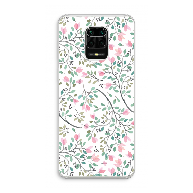 Sierlijke bloemen: Xiaomi Redmi Note 10 Lite Transparant Hoesje
