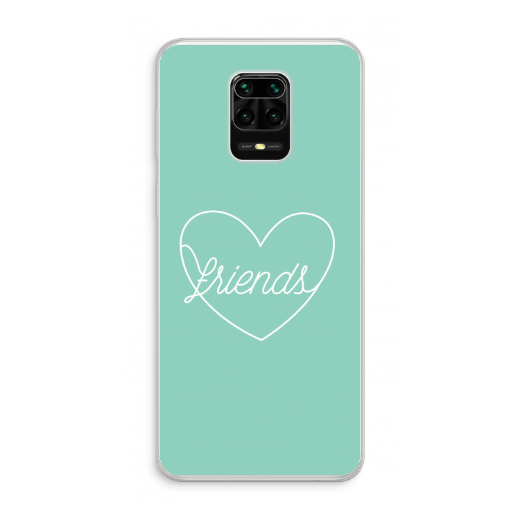Friends heart pastel: Xiaomi Redmi Note 10 Lite Transparant Hoesje