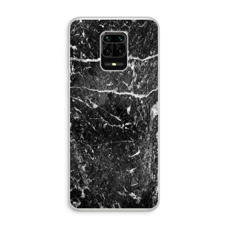 Zwart marmer: Xiaomi Redmi Note 10 Lite Transparant Hoesje