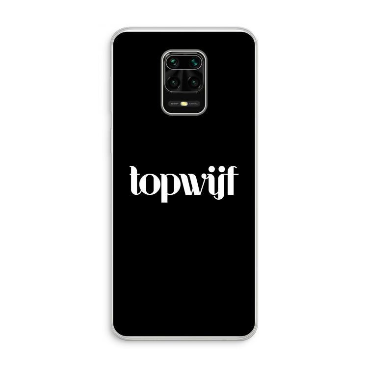 Topwijf Zwart: Xiaomi Redmi Note 10 Lite Transparant Hoesje