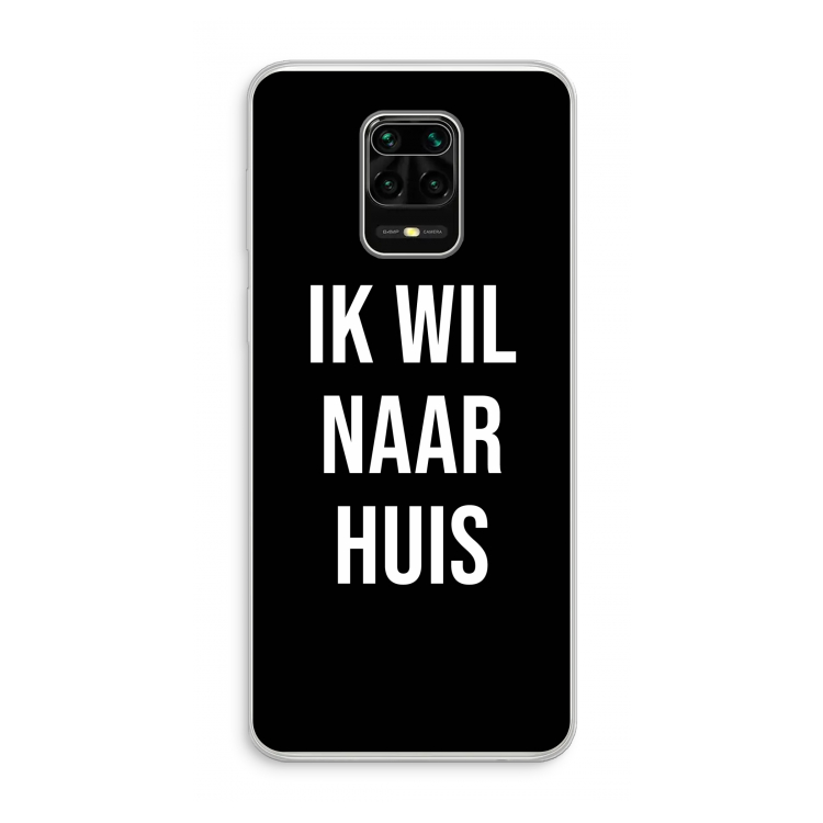 Ik wil naar huis - Zwart: Xiaomi Redmi Note 10 Lite Transparant Hoesje
