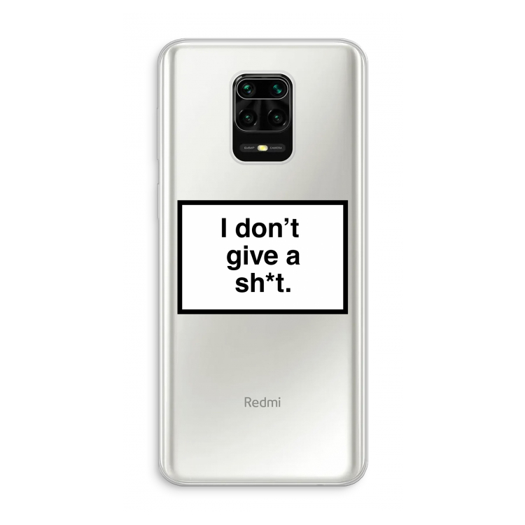 Don't give a shit: Xiaomi Redmi Note 10 Lite Transparant Hoesje