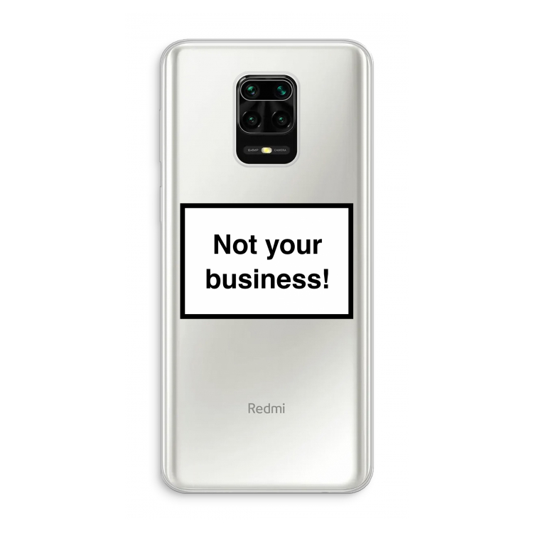 Not your business: Xiaomi Redmi Note 10 Lite Transparant Hoesje
