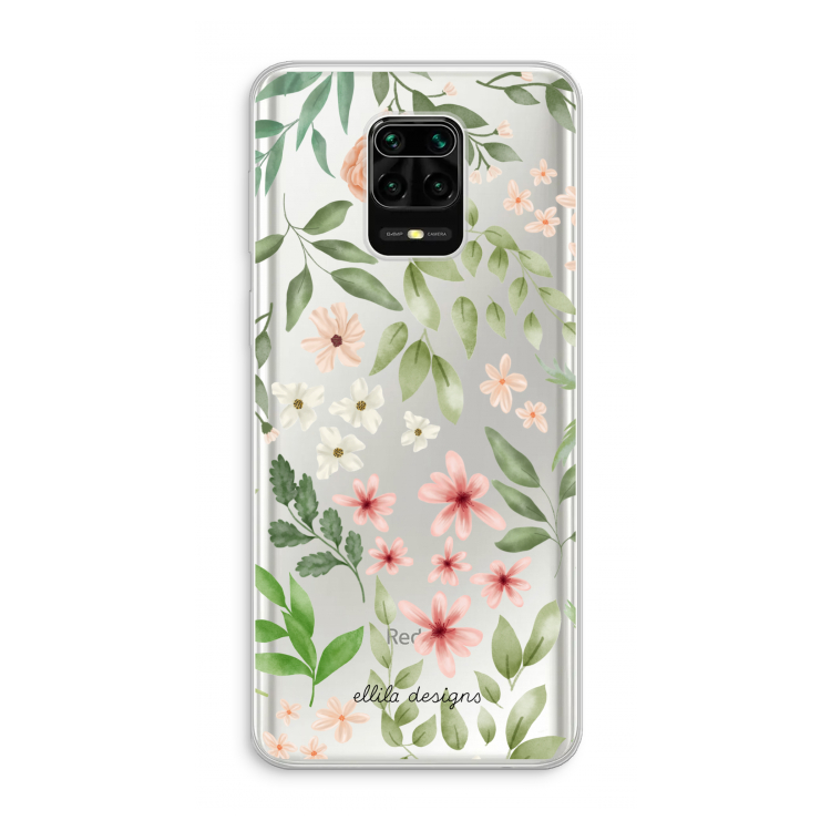 Botanical sweet flower heaven: Xiaomi Redmi Note 10 Lite Transparant Hoesje