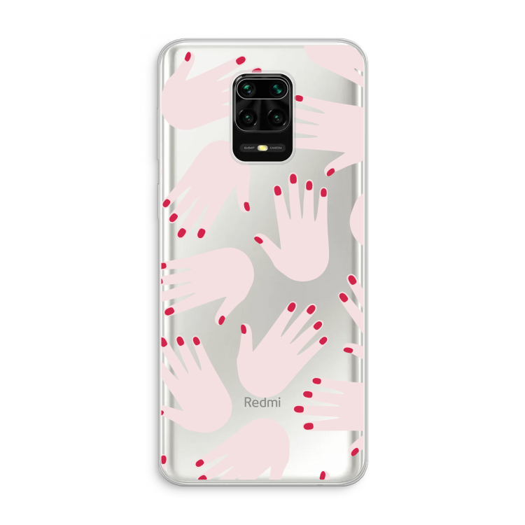 Hands pink: Xiaomi Redmi Note 10 Lite Transparant Hoesje