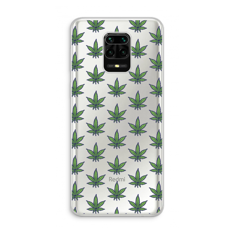 Weed: Xiaomi Redmi Note 10 Lite Transparant Hoesje