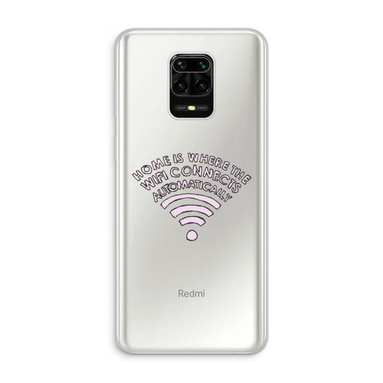 Home Is Where The Wifi Is: Xiaomi Redmi Note 10 Lite Transparant Hoesje