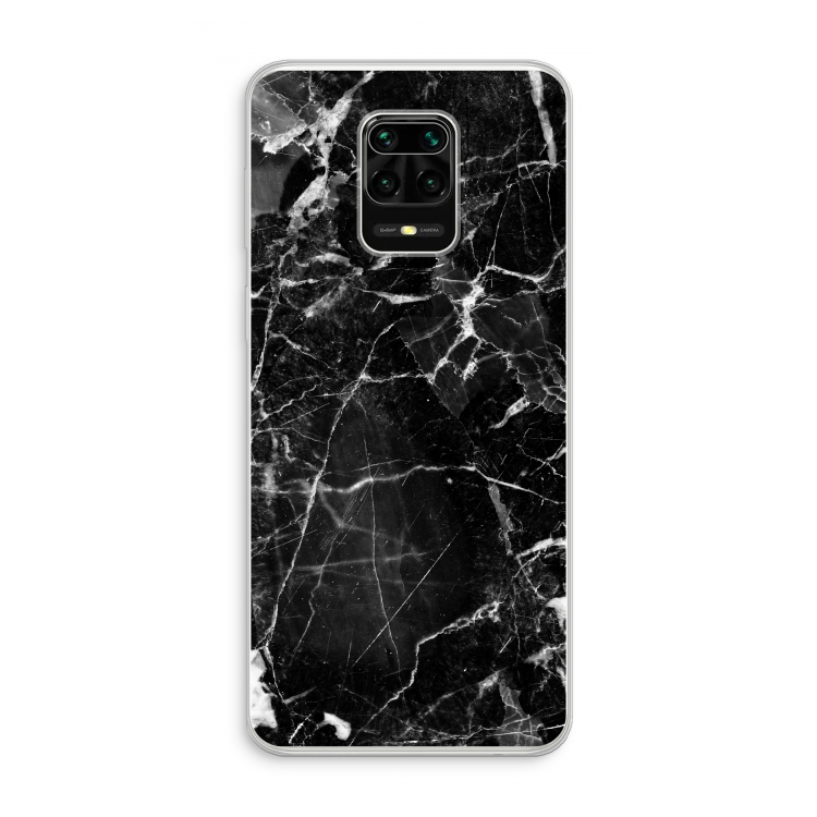 Zwart Marmer 2: Xiaomi Redmi Note 10 Lite Transparant Hoesje