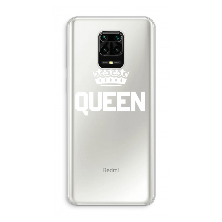 Queen zwart: Xiaomi Redmi Note 10 Lite Transparant Hoesje