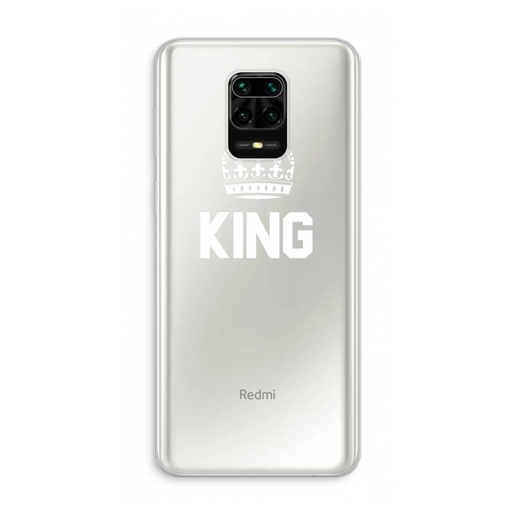King zwart: Xiaomi Redmi Note 10 Lite Transparant Hoesje