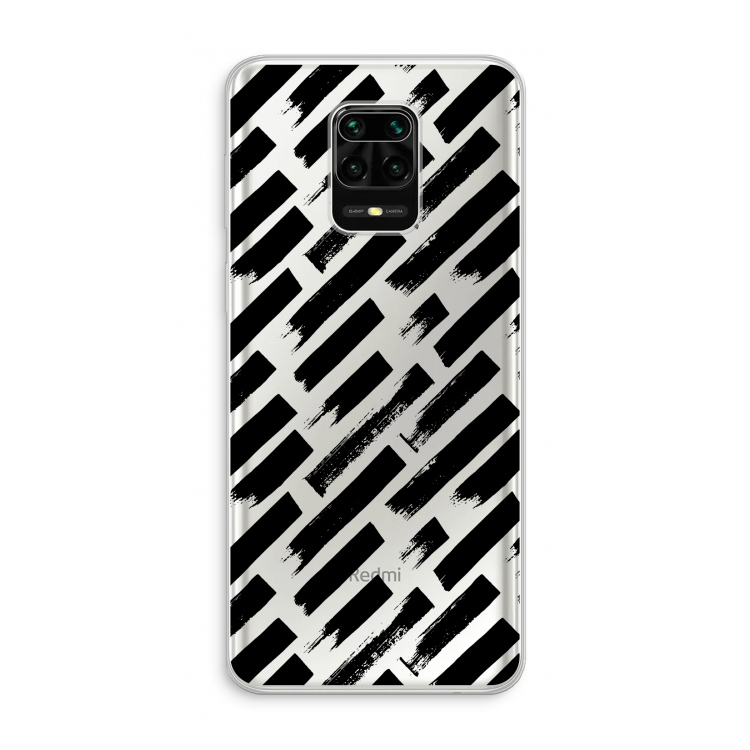 Zwarte vegen: Xiaomi Redmi Note 10 Lite Transparant Hoesje