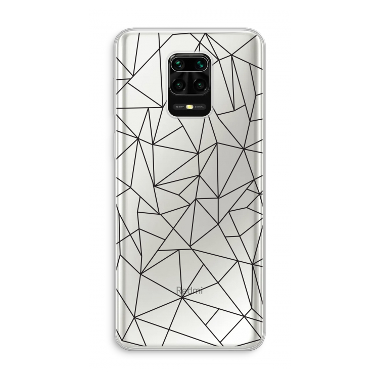 Geometrische lijnen zwart: Xiaomi Redmi Note 10 Lite Transparant Hoesje