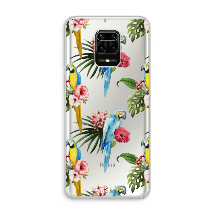 Kleurrijke papegaaien: Xiaomi Redmi Note 10 Lite Transparant Hoesje