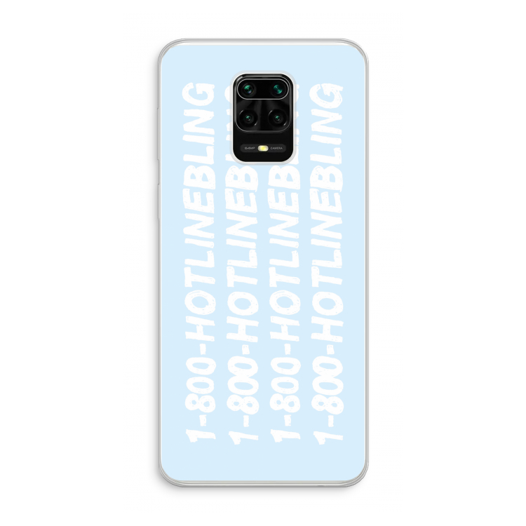 Hotline bling blue: Xiaomi Redmi Note 10 Lite Transparant Hoesje