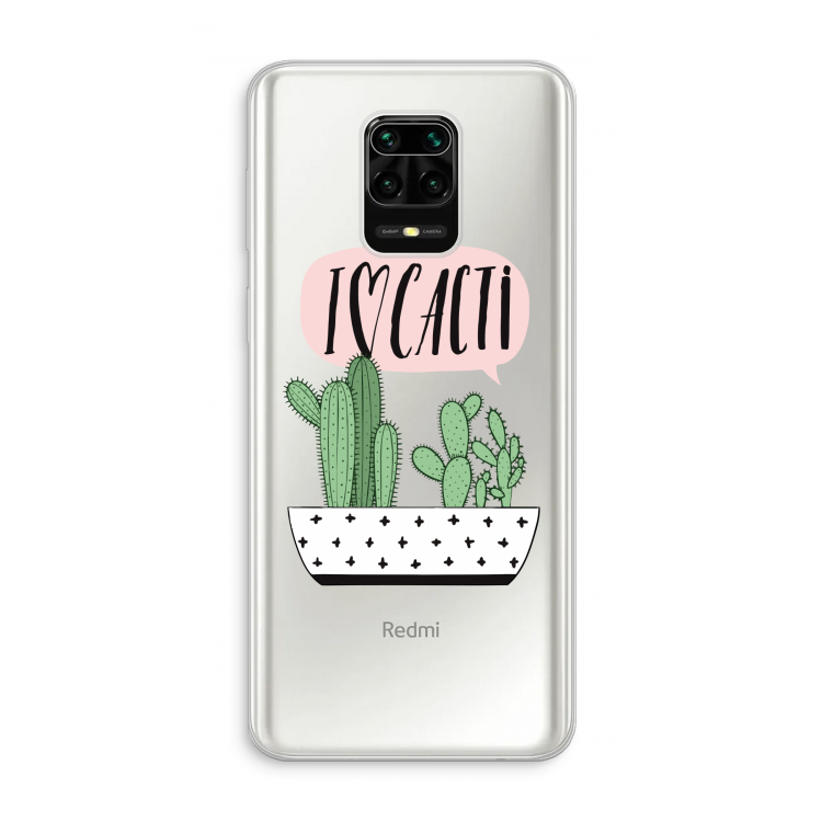 I love cacti: Xiaomi Redmi Note 10 Lite Transparant Hoesje