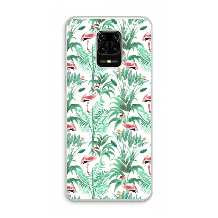Flamingo bladeren: Xiaomi Redmi Note 10 Lite Transparant Hoesje