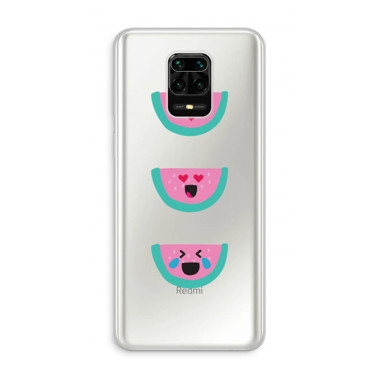 Smiley watermeloen: Xiaomi Redmi Note 10 Lite Transparant Hoesje