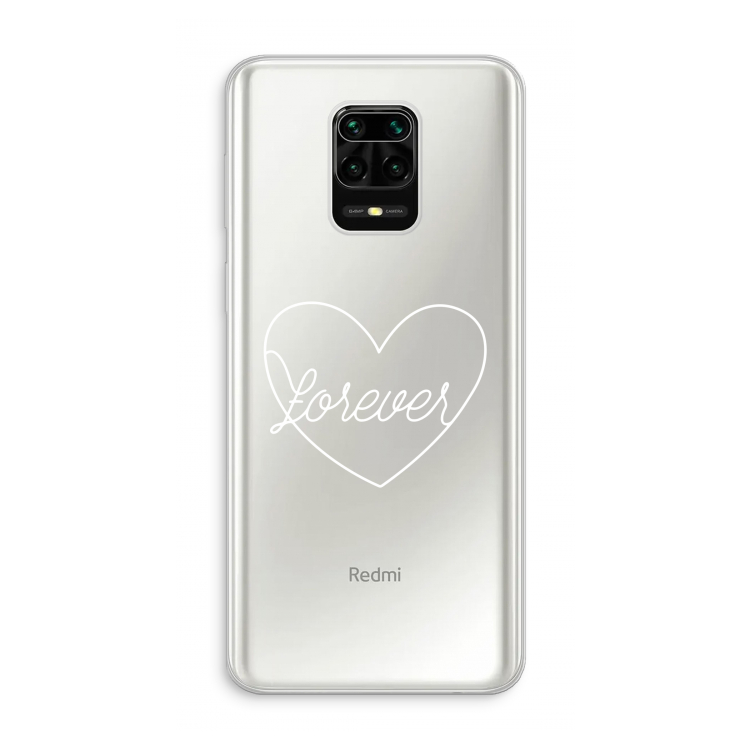Forever heart pastel: Xiaomi Redmi Note 10 Lite Transparant Hoesje