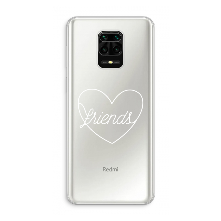 Friends heart pastel: Xiaomi Redmi Note 10 Lite Transparant Hoesje
