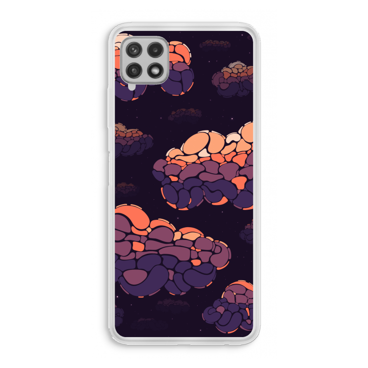 Patroon Wolken: Samsung Galaxy A22 4G Transparant Hoesje