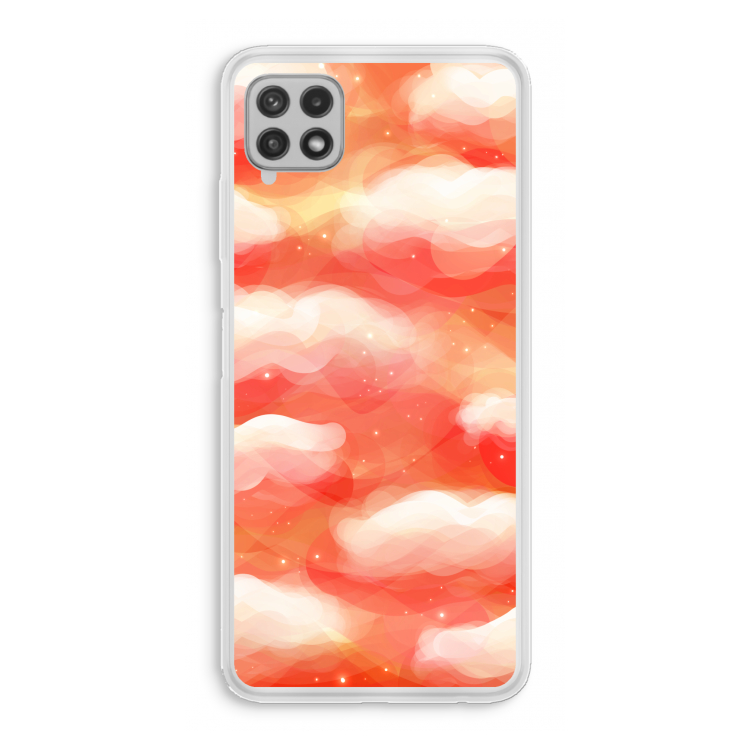 Lichte Wolken: Samsung Galaxy A22 4G Transparant Hoesje