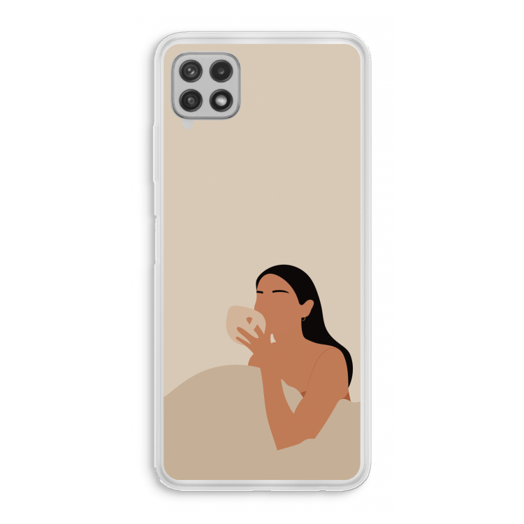 Fresh coffee: Samsung Galaxy A22 4G Transparant Hoesje