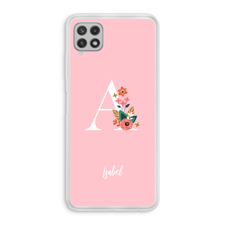 Pink Bouquet: Samsung Galaxy A22 4G Transparant Hoesje