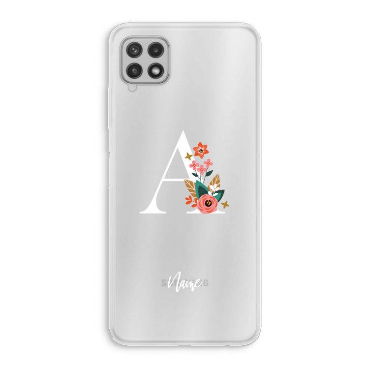 Pink Bouquet: Samsung Galaxy A22 4G Transparant Hoesje