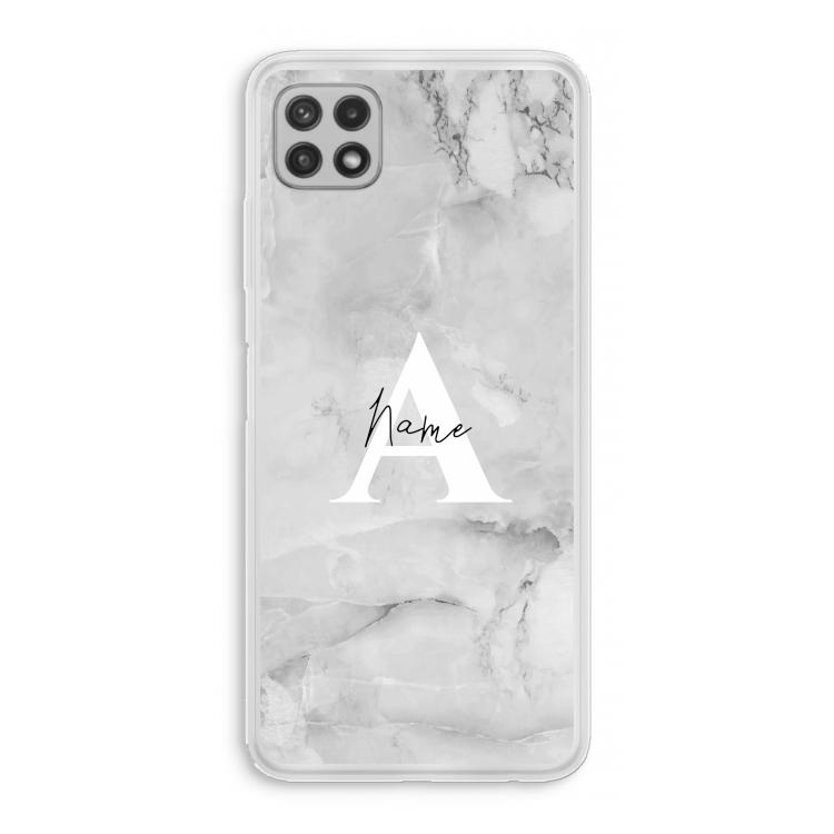 Ivory Marble: Samsung Galaxy A22 4G Transparant Hoesje