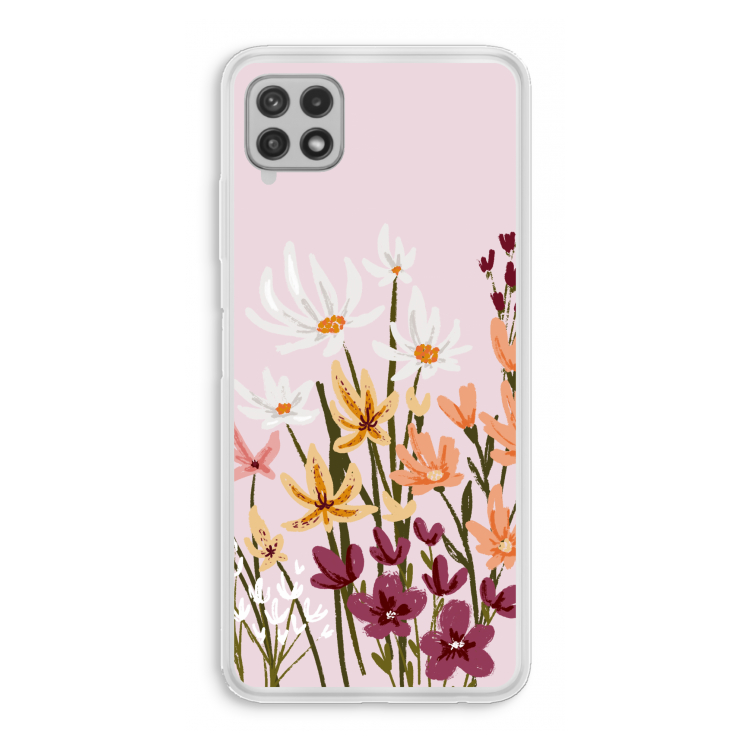 Painted wildflowers: Samsung Galaxy A22 4G Transparant Hoesje